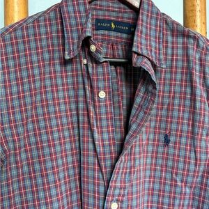Ralph Lauren Blue and Red Plaid Shirt